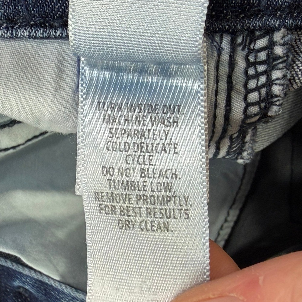 St. John Caviar Blue Straight Leg Fit Stretch Jeans Womens 6 Casual Italy Made - Picture 8 of 14